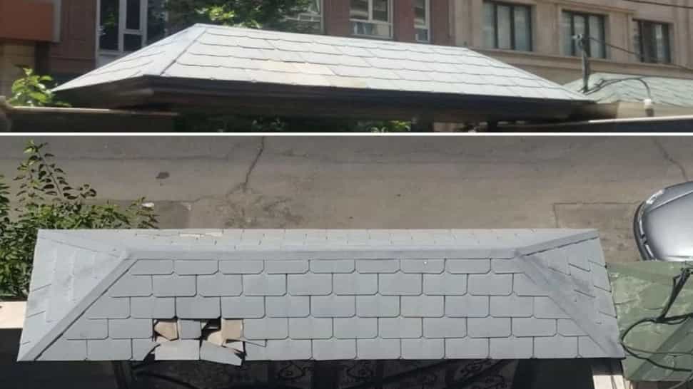 تعمیر و تعویض ایرانیت سیمانی شکسته در تهران با متریال سبک